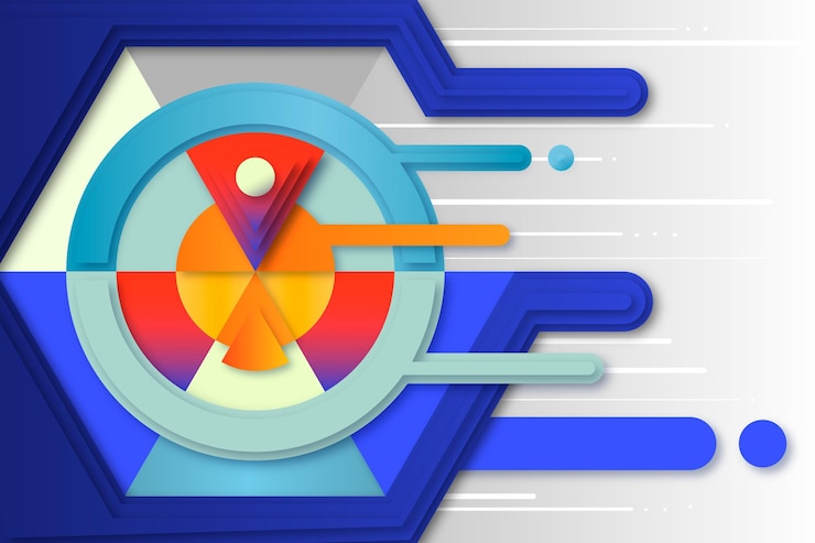 Vector gradient geometric background