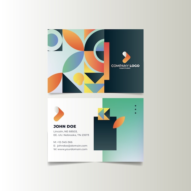 Gradient geometric business card