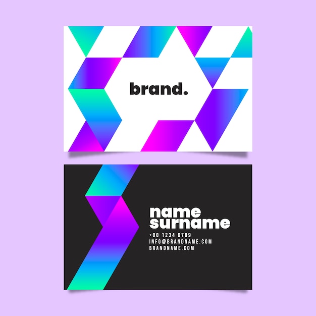 Gradient geometric business card