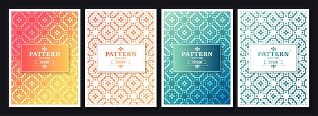 Gradient geometric pattern cover design