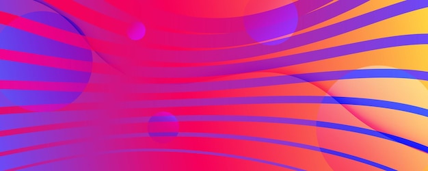 Gradient geometric poster dynamic lines and abstract shapes