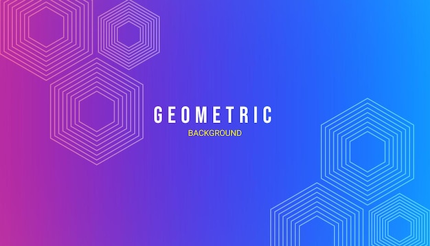 Vector gradient geometric shape background