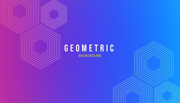 グラデーションの幾何学的図形の背景