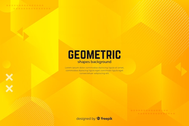 Vector gradient geometric shapes background