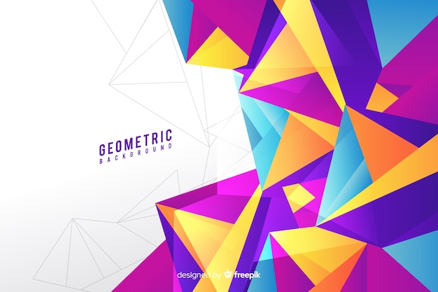 Gradient geometric shapes background