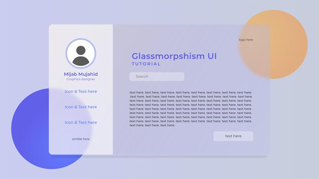 그라데이션 glassmorphism 효과 벡터 배경