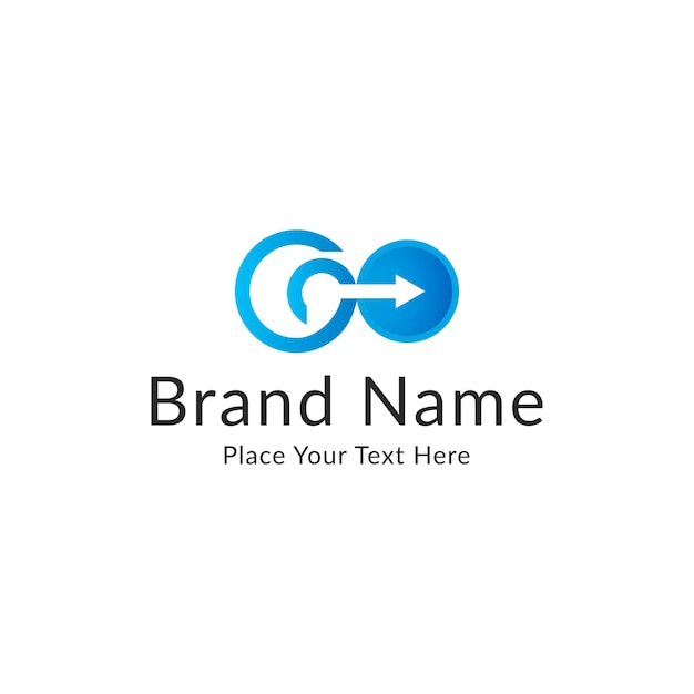 Gradient go logo template 