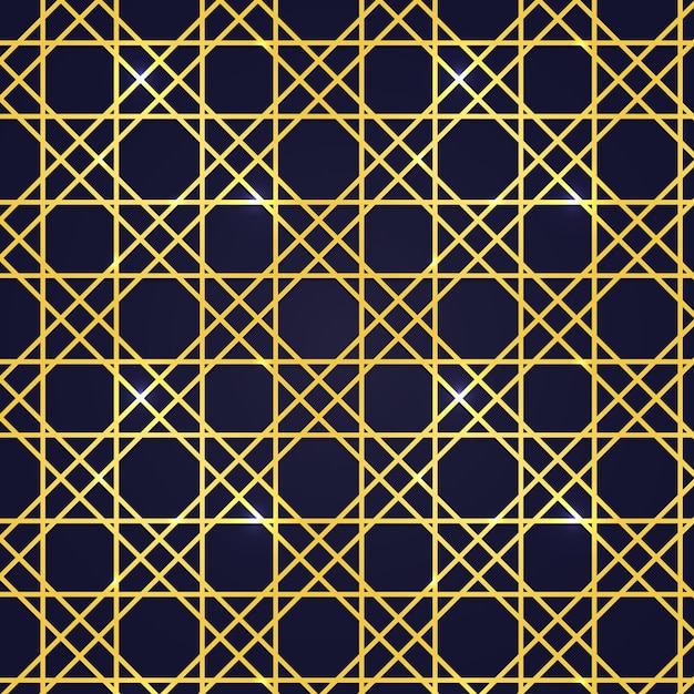 Gradient golden arabic pattern