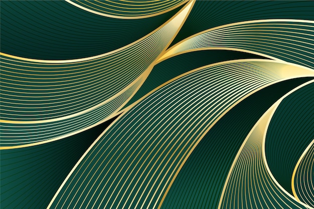 Vector gradient golden linear background