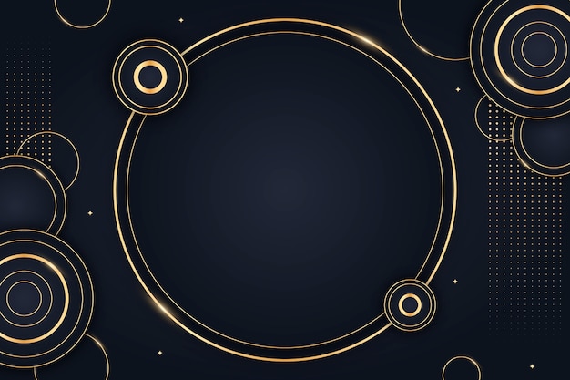 Gradient golden luxury background with circles