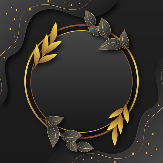 Vector gradient golden luxury frame