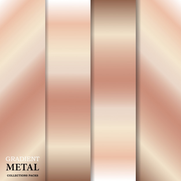 Vector gradient golden metal background