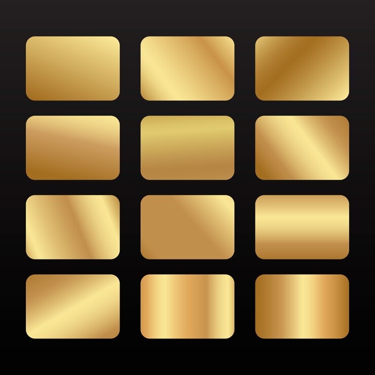 Vector gradiënt goud gradiënt pakket element