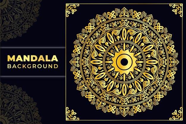 Vector gradiënt gouden mandala ontwerp