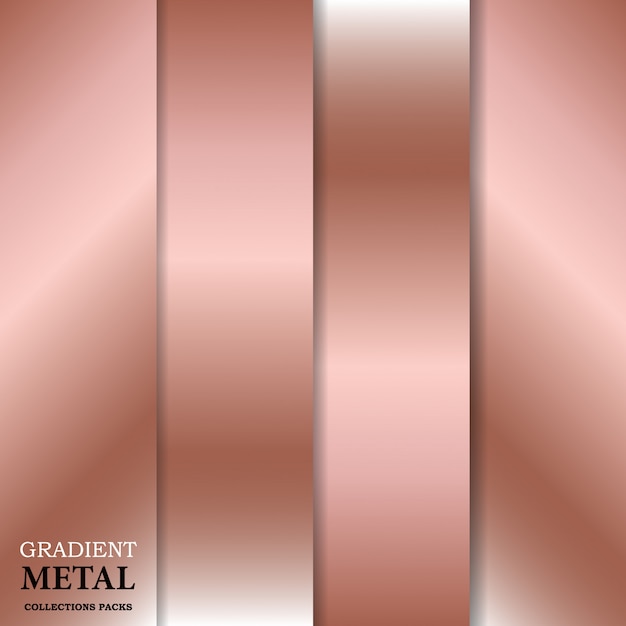 Vector gradient gouden metalen achtergrond