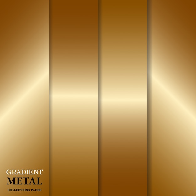 Gradient gouden metalen achtergrond