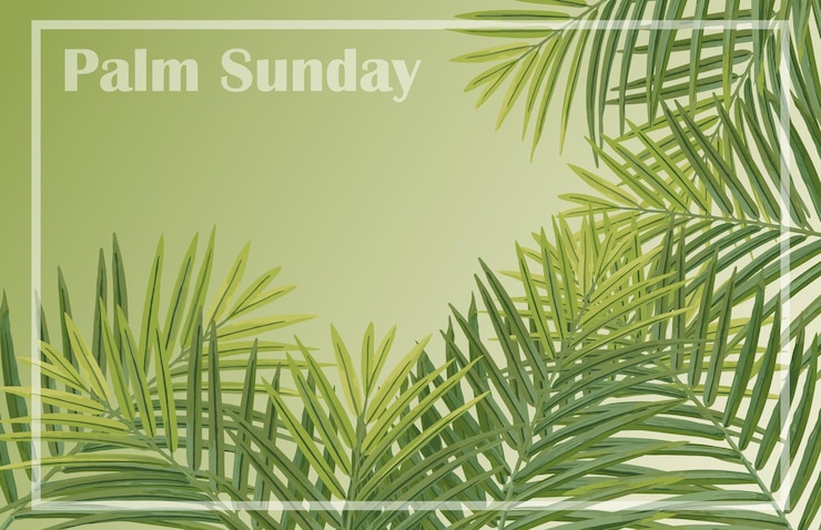 Vector  선데이 (palm sunday) 의 초록색 배경