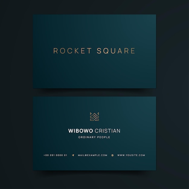 gradient green stylish modern simple business card template