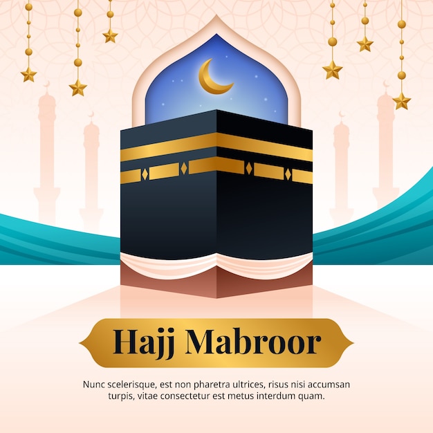 Vector gradient hajj illustration