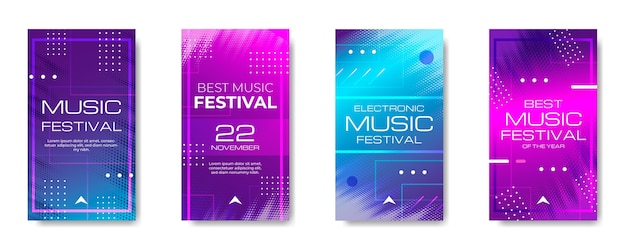 Festival di musica con mezzitoni sfumati ig stories