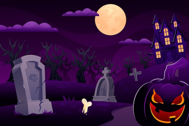 Vector gradient halloween background