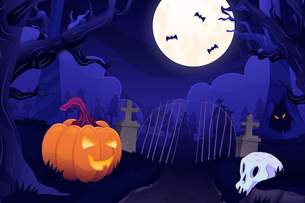 Vector gradient halloween background