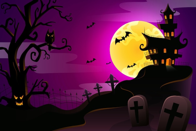 Vector gradient halloween background