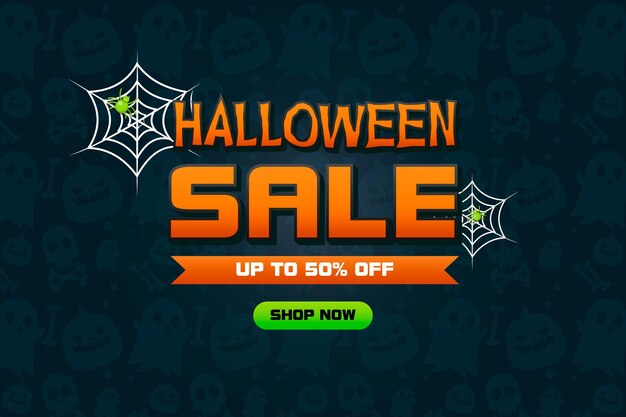 Gradient halloween sale illustration