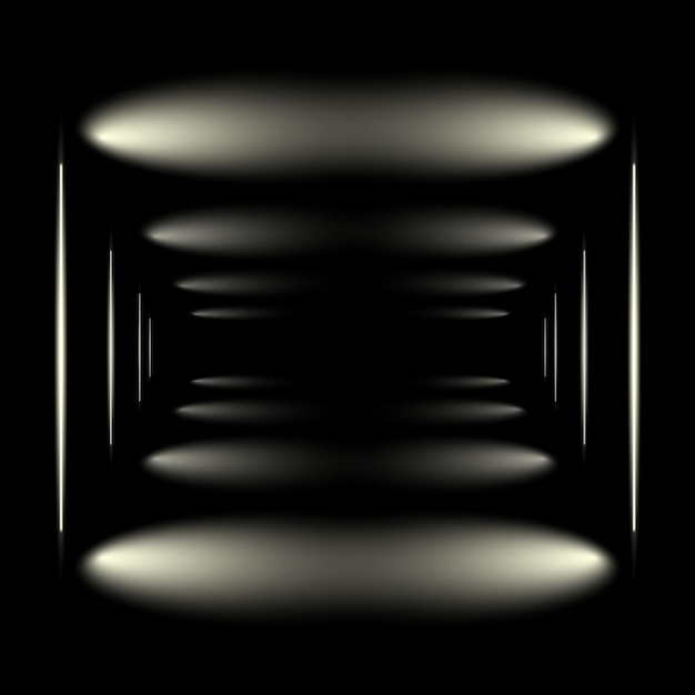 Vector gradient hallway horizontal bright lights