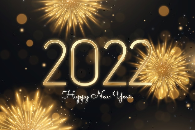 Gradient happy new year 2022 banner