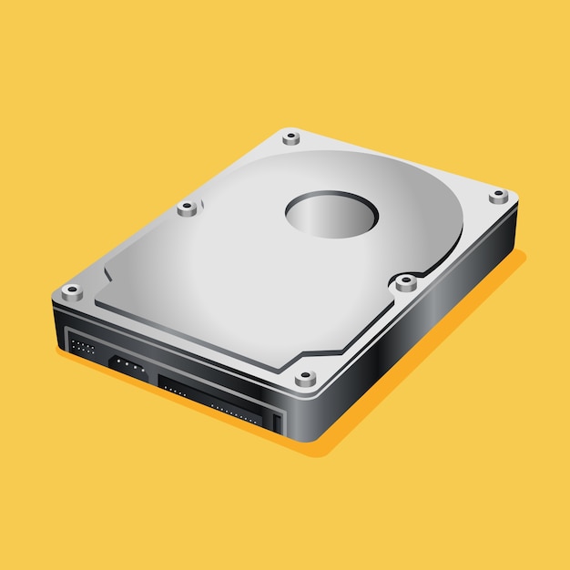 Gradient hard drive illustration