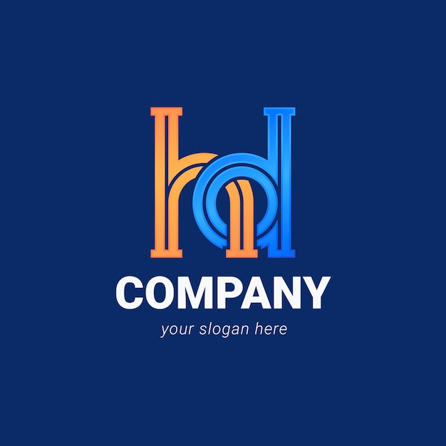 Gradient hd monogram logo