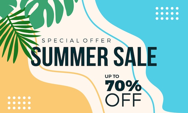 Gradient hello summer sale background