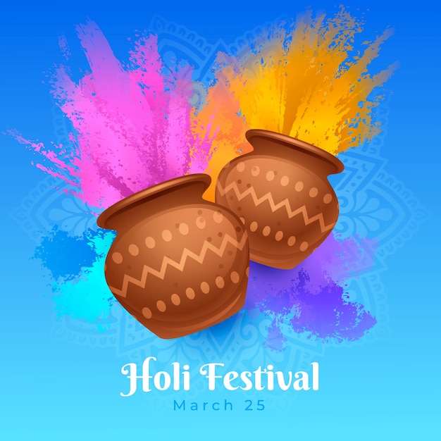 Illustrazione gradiente di holi.