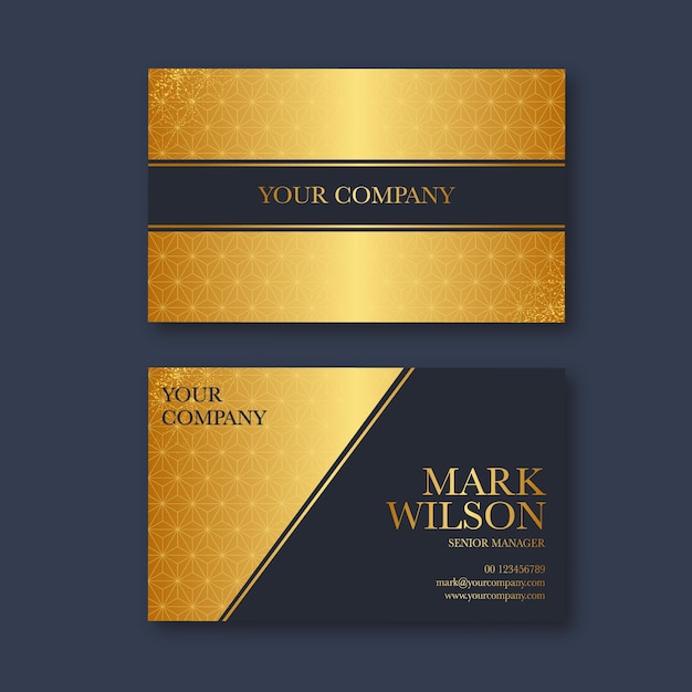 Vector gradient horizontal business card template