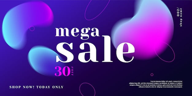 Vector gradient horizontal sale banner