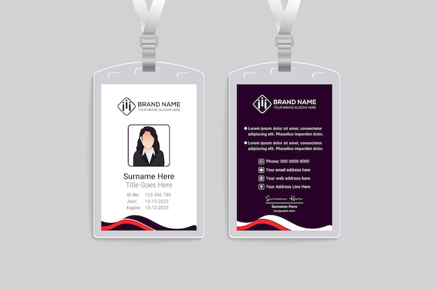 Gradient hospital id card design