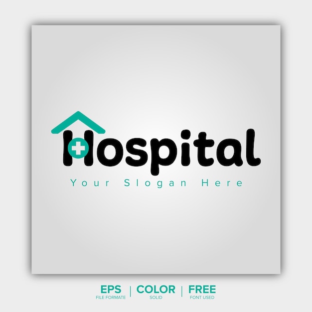 Gradient hospital logo design vector