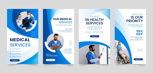 Gradient hospital template design