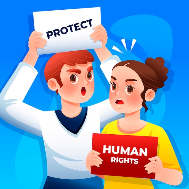 Gradient human rights day illustration