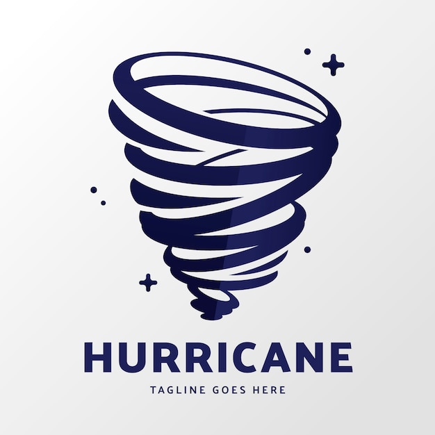 Vector gradient hurricane logo template