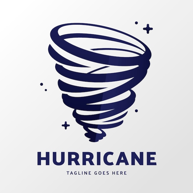 Vector gradient hurricane logo template