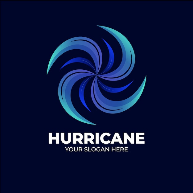 Gradient hurricane logo template