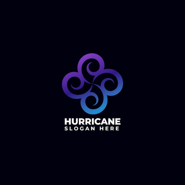 Шаблон логотипа градиентный ураган
