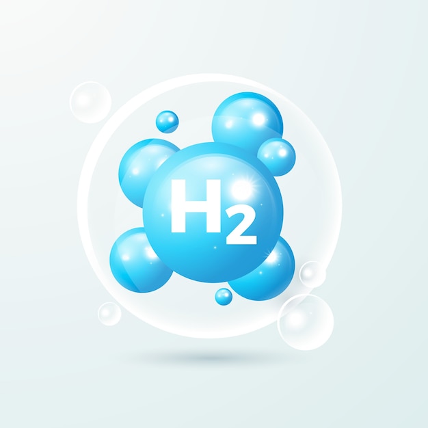 Vector gradient hydrogen symbol