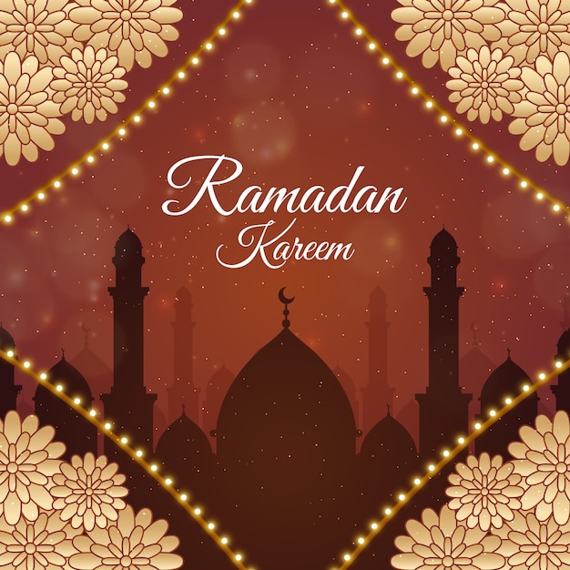 Vector gradiënt illustratie voor de islamitische ramadan viering.