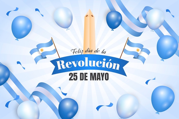 Gradient illustration for argentinian may 25 revolution