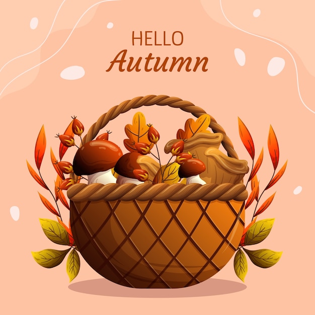 Vector gradient illustration for autumn celebration