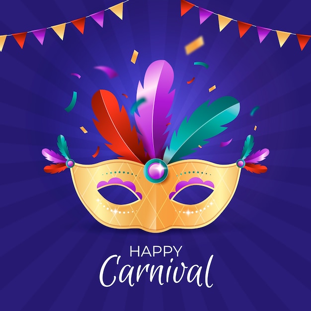 Gradient illustration for carnival party celebration