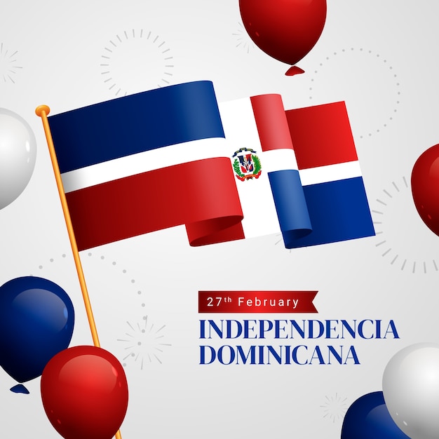 Gradient illustration for dominican republic independence day celebration